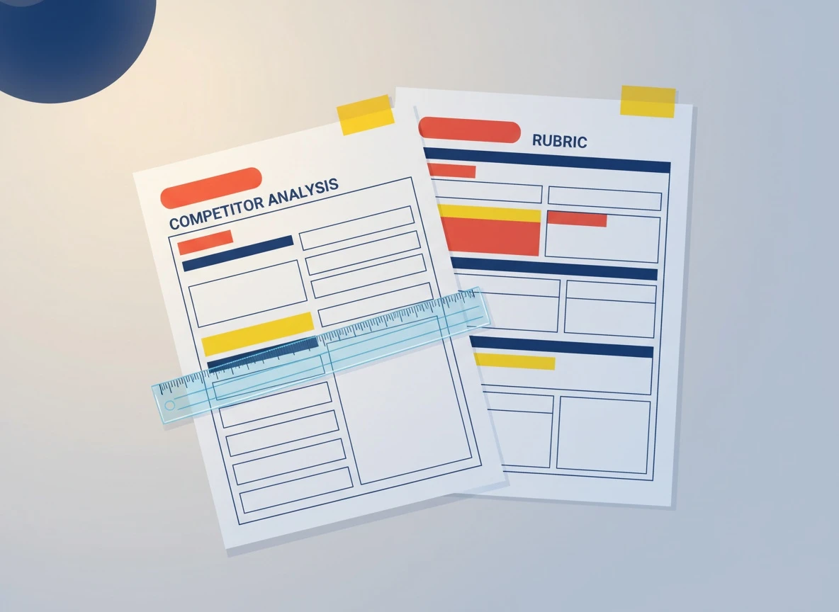 SERP outline and scoring rubric sheets — showing what an optimizer analyzes versus a writer – workflow comparison