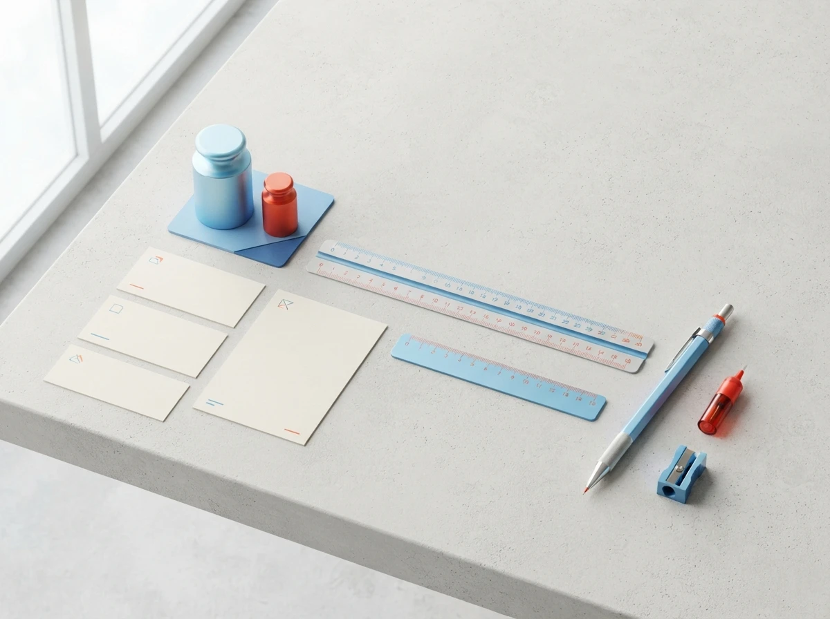 Weights and criterion cards arranged for consistent scoring – criteria weighting