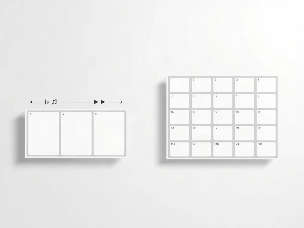 Song section map flowing into storyboard frames and shot-list grid for turning treatment into shootable plan – music videogra