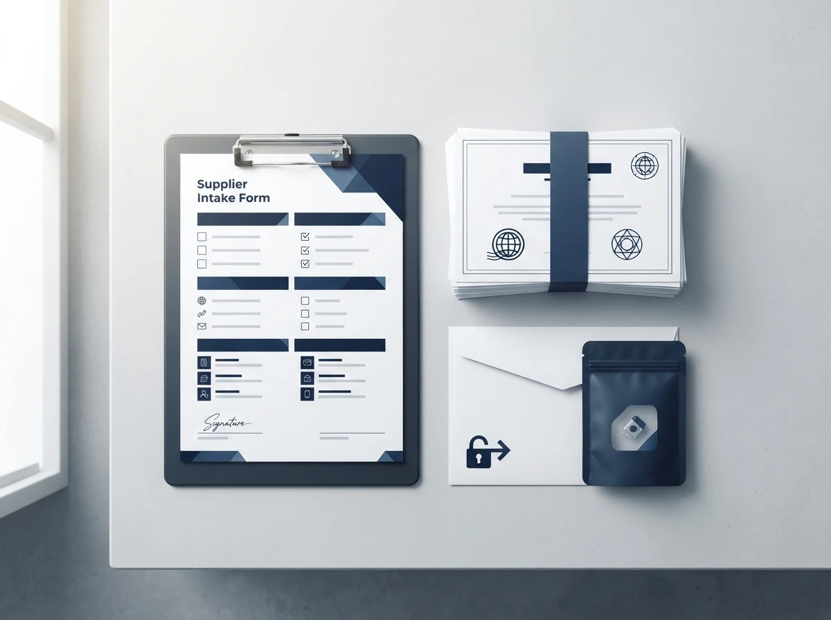 Intake form and core verification documents arranged for review - what to collect first – supplier intake