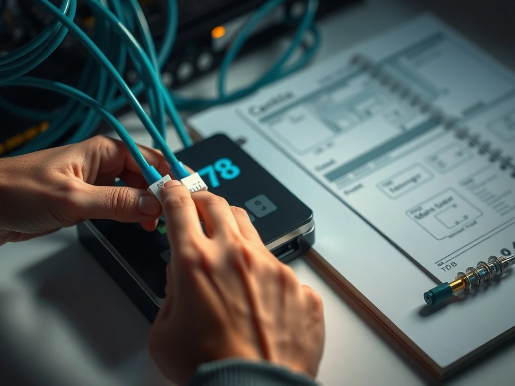 Hands connecting cables beside field mapping notes - visualizing integration requirements and bi-directional sync – integrations