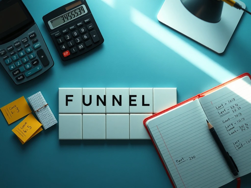 Printed funnel stages and conversion notes - identifying where the sales process leaks – CRM metrics